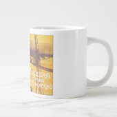 Barcelona Vintage Travel Poster Jumbo-Tasse (Rechts)