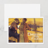 Barcelona Vintage Travel Poster Postkarte (Vorne/Hinten)