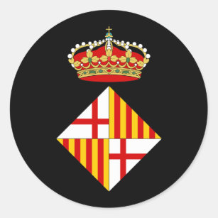 Barcelona-Wappen Runder Aufkleber