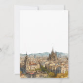 Barcelona Watercolor Elegant Wedding Einladung (Rückseite)