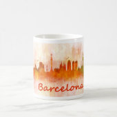 Barcelona watercolor Skyline v04 Kaffeetasse (Mittel)