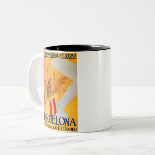 BARCELONA ZWEIFARBIGE TASSE (Vorderseite Links)