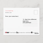 Barcelonas fanatischer Fußballhund Postkarte (Rückseite)