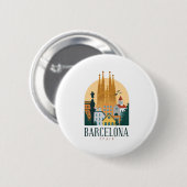 BarcelonaSkyline Button (Vorne & Hinten)