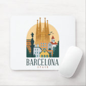BarcelonaSkyline Mousepad (Mit Mouse)