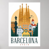 BarcelonaSkyline Poster (Vorne)