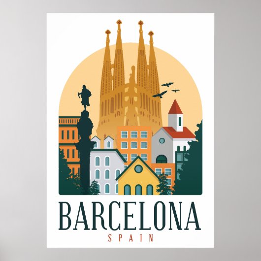 BarcelonaSkyline Poster (Vorne)