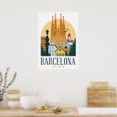 BarcelonaSkyline Poster (Küche)