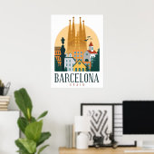 BarcelonaSkyline Poster (Heimbüro)