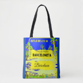 Barceloneta, Barcelona Stil Tasche Dunkelblau (Vorderseite)