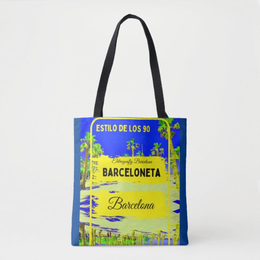 Barceloneta, Barcelona Stil Tasche Dunkelblau (Vorderseite)