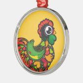 Barcelos-Rooster-Ornament Ornament Aus Metall (Links)
