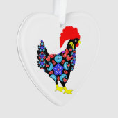 Barcelos Rooster Portugiesisches NationalEmblem Ornament (Vorderseite)