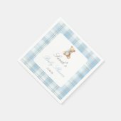 Bärchen Baby Shower Junge Serviette (Ecke)