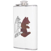 Bärchen Braune Hand Silhouette Flachmann (Links)