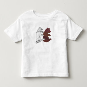 Bärchen Braune Hand Silhouette Kleinkind T-shirt