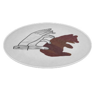 Bärchen Braune Hand Silhouette Schneidebrett