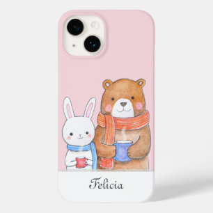Bärchen Bunny Warmes Getränk Süß Personalisiert mi Case-Mate iPhone 14 Hülle