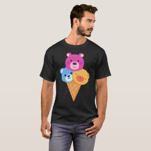 Bärchen-Eiscreme-Waffel T-Shirt