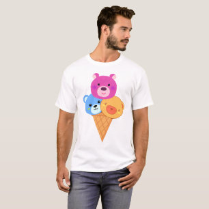 Bärchen-Eiscreme-Waffel T-Shirt