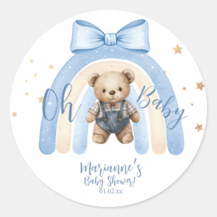 Bärchen-Overall für Jungen, lässige Babyparty  Runder Aufkleber
