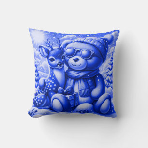 Bärchen Rehkitz Weihnachten Christmas Kissen