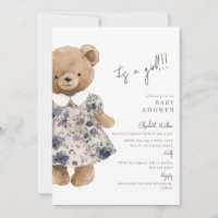 Bärchen - süßer Teddybär, es ist ein Mädchen, Baby