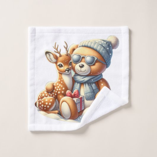 Bärchen und sein lieber Freund - drollig Waschlappen (Waschlappen)