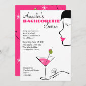 Barchlorette Martini Soiree Einladung (Vorne/Hinten)