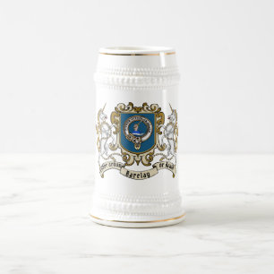 Barclay-Clan-Abzeichen & Einhorn Bierglas