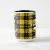 Barclay Clan Abzeichen & Tartan Combo 15oz Tasse (Zentrum)