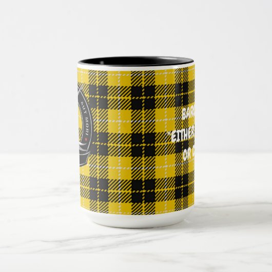 Barclay Clan Abzeichen & Tartan Combo 15oz Tasse (Zentrum)