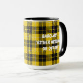 Barclay Clan Abzeichen & Tartan Combo 15oz Tasse (VorderseiteRechts)