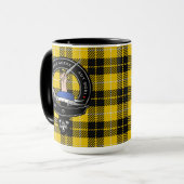 Barclay Clan Abzeichen & Tartan Combo 15oz Tasse (Vorderseite Links)