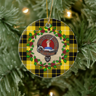 Barclay Clan Abzeichen & Tartan Personalisierte We Keramik Ornament