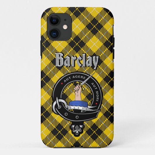 Barclay Clan Abzeichen & Tartan Phone Case (Rückseite)