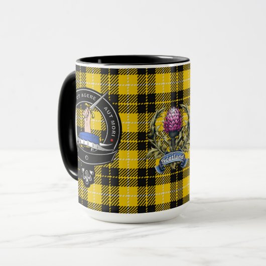 Barclay Clan Abzeichen & Tartan Tasse (Vorderseite Links)