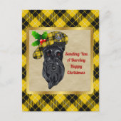 Barclay Clan Abzeichen & Tartan Weihnachten Postkarte (Vorderseite)