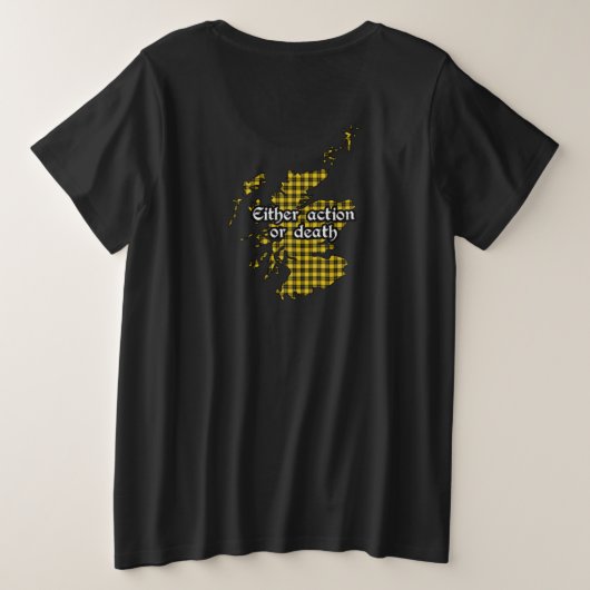 Barclay Clan Abzeichen und Tartan Women's Große Größe T-Shirt (Design Rückseite)