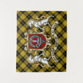 Barclay Clan Abzeichen & Unicorns w/Tartan Wandteppich (Vorderseite)
