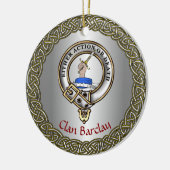 Barclay Clan Badge/Tartan Thistle Personalized Keramik Ornament (Links)
