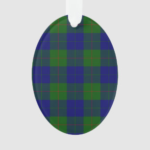 Barclay Clan Tartan Blau Grün Kariert Ornament