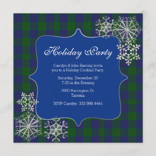 Barclay-Clantartan-kariertes kundenspezifisches Einladung