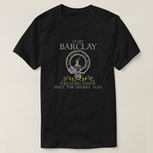 Barclay Dress Clan Wappen Schottischer Nachname Ta T-Shirt (Design vorne)