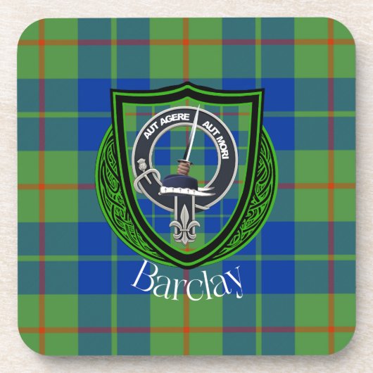 Barclay Schottischer Clan Tartan & Wappen Getränkeuntersetzer (Vorderseite)