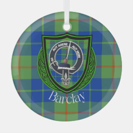 Barclay Schottischer Clan Tartan & Wappen Ornament Aus Glas