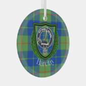 Barclay Schottischer Clan Tartan & Wappen Ornament Aus Glas (Vorderseite Rechts)