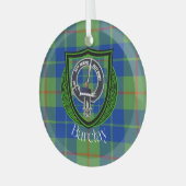 Barclay Schottischer Clan Tartan & Wappen Ornament Aus Glas (Vorderseite links)