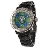 Barclay Scottish Clan Tartan & Crest Armbanduhr (Schrägansicht)