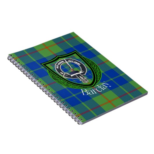 Barclay Scottish Clan Tartan & Crest Notizblock (Rechte Seite)